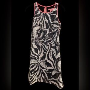 Lilly Pulitzer sz 0, Courtin sneak a peek black white sequin dress